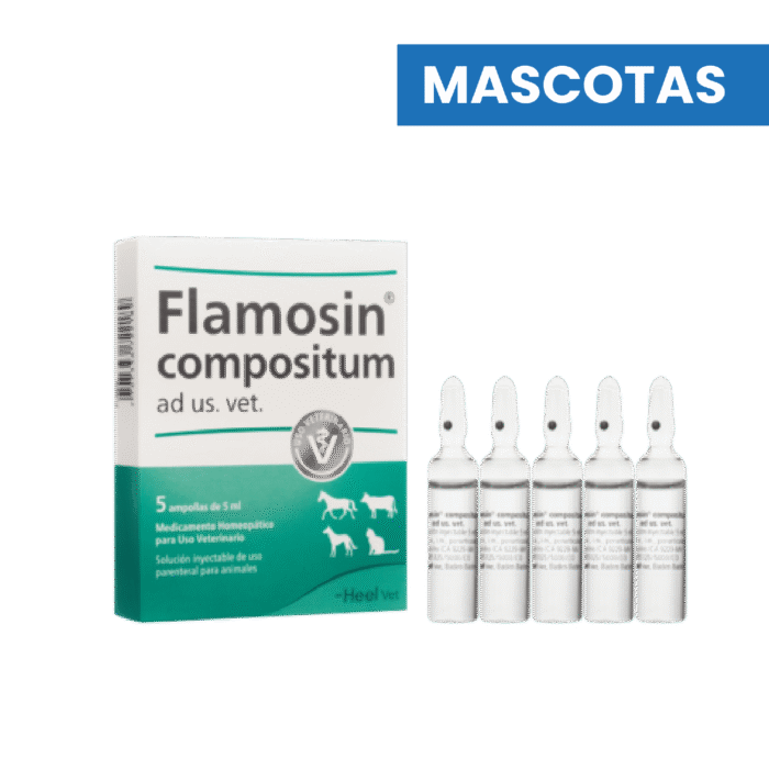 FLAMOSIN COMPOSITUM AD US VET x 5 ML (Caja x 5 Ampollas) HEEL VETERINARIO - Imagen 1