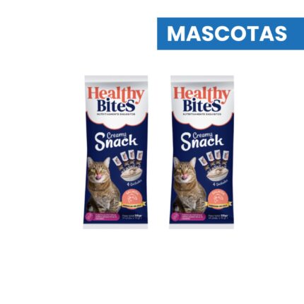 HEALTHY BITES CREAM GATO (Salmon) sobre x 4UN 56gr (X2) ALIMENTO MASCOTAS