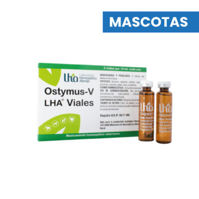 MASCOTAS OSTYMUS-V LHA – Viales x 10 ml – Caja x 5 Ampollas – Veterinario Mascotas LHA VET