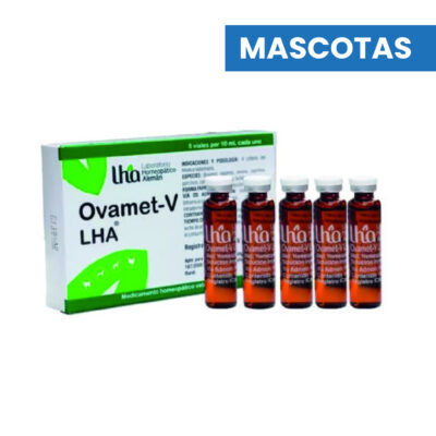 MASCOTAS OVAMET-V VIALES x 10 ML (Caja x 5 Viales) LHA VETERINARIO, MASCOTAS LHA VET
