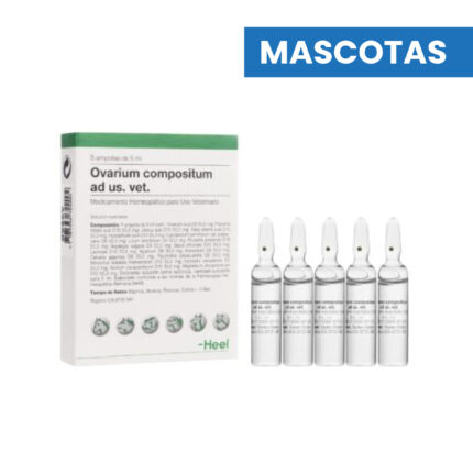 MASCOTAS OVARIUM COMPOSITUM AD US VET x 5 ML (Caja x 5 Ampollas) HEEL VETERINARIO HEEL VET