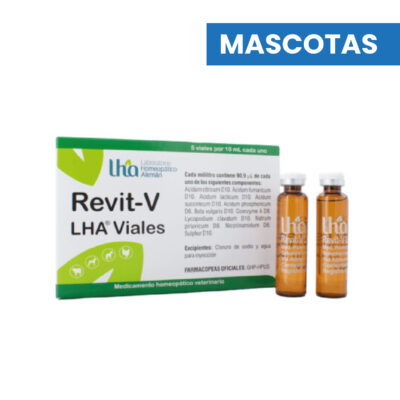 MASCOTAS REVIT-V LHA – Viales x 10 ml – Caja x 5 Ampollas – Veterinario Mascotas LHA VET