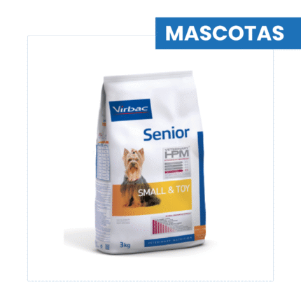 VIRBAC HPM SENIOR DOG SMALL & TOY X 3 Kg  ALIMENTO MASCOTAS