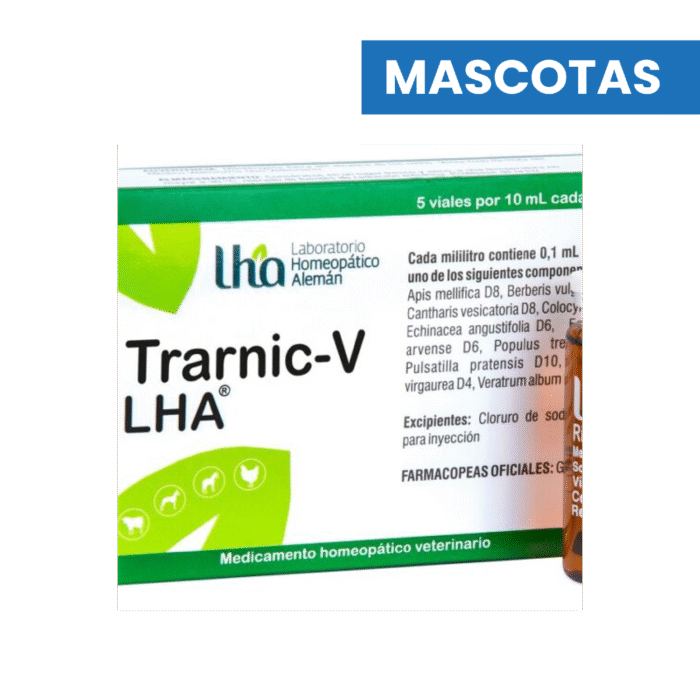 TRARNIC-V LHA - Viales x 10 ml - Caja x 5 Ampollas - Veterinario Mascotas - Imagen 1