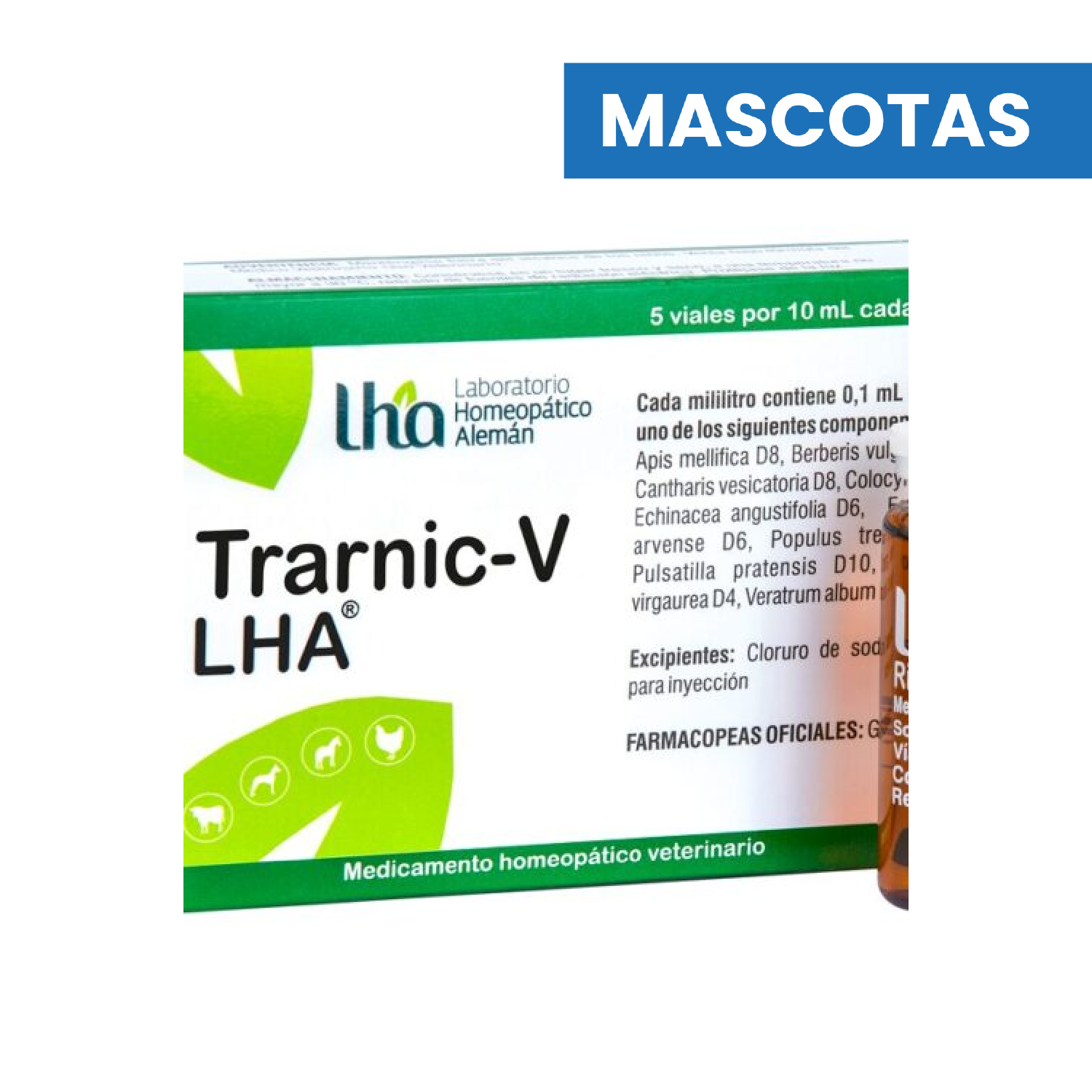 TRARNIC-V VIALES X 10 ML (Caja x 5 Viales) LHA VET