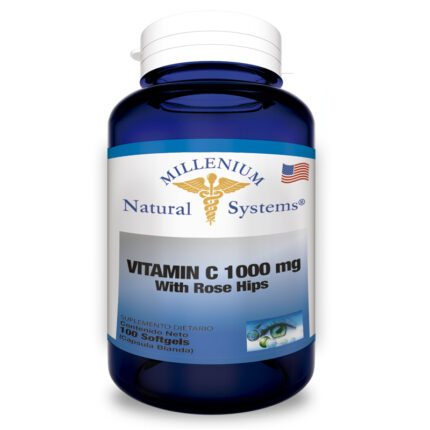 SALUD Y MEDICAMENTOS Vitamin C 1000 mg Rose Hips x 100 Softgels ANTIOXIDANTE