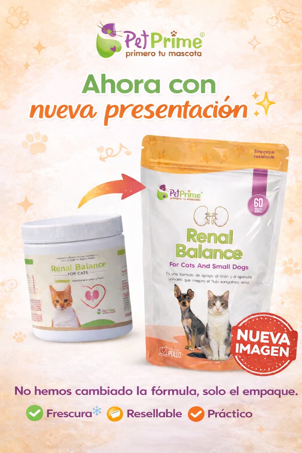 MASCOTAS RENAL BALANCE FOR CATS (Bolsa x 60 Nuggets) PET PRIME VETERINARIO APARATO URINARIO VET