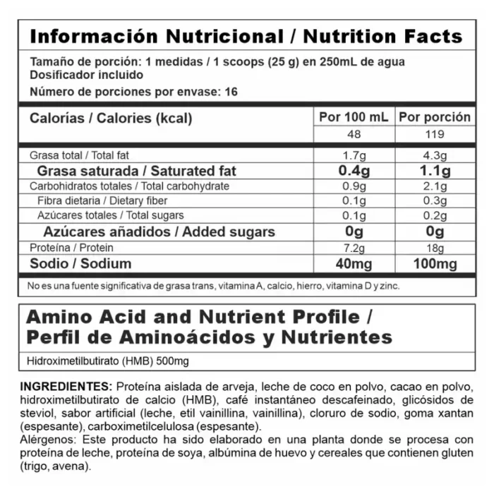 Nutra Vegan Protein Mocaccino, Proteína Vegana (Envase x 400 gr) NUTRAMERICAN - Imagen 2