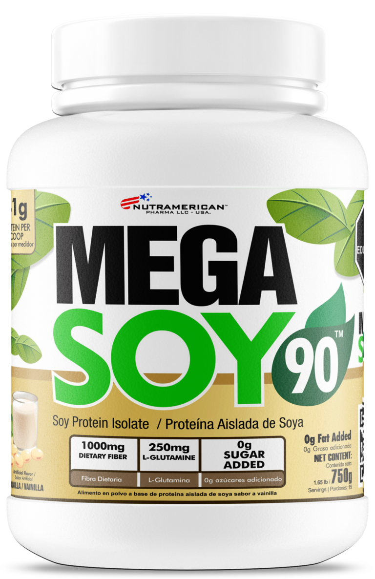 MEGA SOY 90 Proteina de Soya (Envase x 1.65 lb) NUTRAMERICAN - Imagen 1