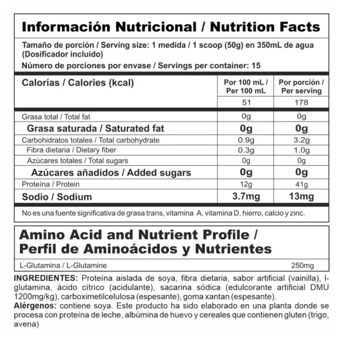 MEGA SOY 90 Proteina de Soya (Envase x 1.65 lb) NUTRAMERICAN - Imagen 2