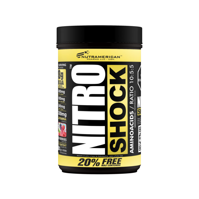 NITRO SHOCK - Aminoacidos Ramificados y Glutamina (Envase x 1.15 lb) NUTRAMERICAN - Imagen 1
