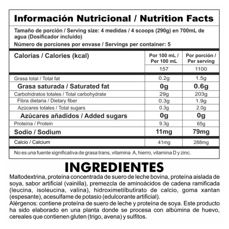GAINZ 1100 - HMB & BCAA (Bolsa x 3 lb) NUTRAMERICAN - Imagen 2