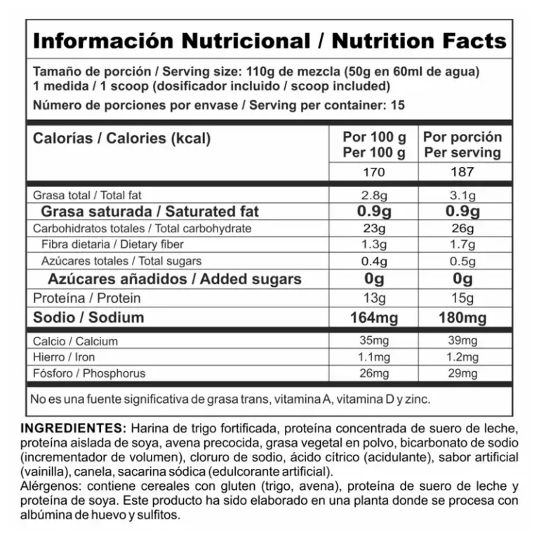 PROTEIN PANCAKE Tradicional (Bolsa x 1.65 lb) NUTRAMERICAN - Imagen 2