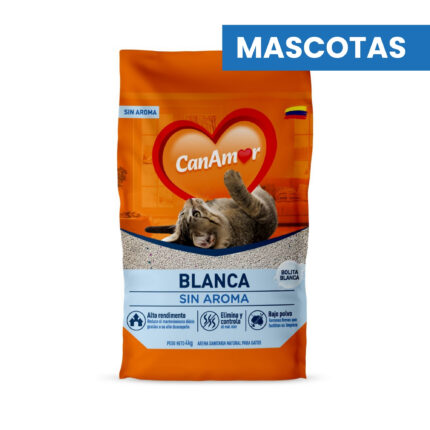 Arena para gatos sin aroma 4kg (CanAmor), Mascotas, Veterinario