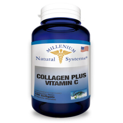 BIENESTAR Y NUTRICION COLLAGEN PLUS VITAMINA C – Frasco x 100 Softgels – MNS Millenium Natural Systems ARTICULACIONES