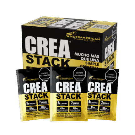 CREA STACK - Creatina Monohidratada con HMB (Display x 25 Sachets) NUTRAMERICAN