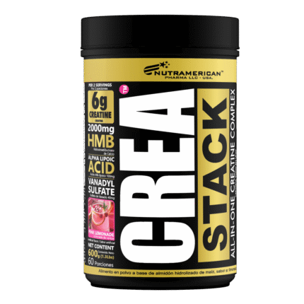 CREA STACK Pink Lemonade Creatina Monohidratada (Envase x 1.3 lb) NUTRAMERICAN