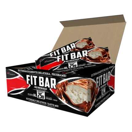 FITBAR - Coco Barra de Proteina Caja x 6 Unidades - NUTRAMERICAN - Suplementos Deportivos