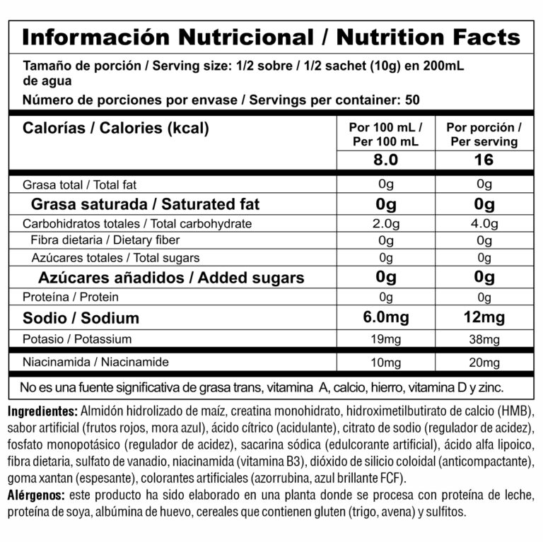 CREA STACK - Creatina Monohidratada con HMB (Display x 25 Sachets) NUTRAMERICAN - Imagen 2