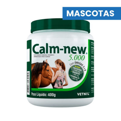 MASCOTAS CALM-NEW 5000 – Suplemento Equino x 400 grs – VETNIL – Veterinario Caballos EQUINOS