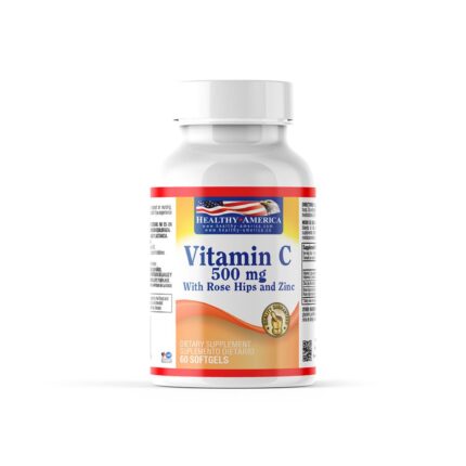 BIENESTAR Y NUTRICION VITAMINA C ROSE 500MG (Frasco x 60 cap) HEALTHY AMERICA ANTIOXIDANTE