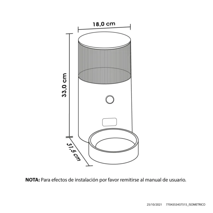 DISPENSADOR DE ALIMENTO PARA MASCOTAS - HACEB - Imagen 2