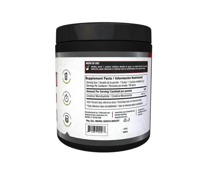 CREATINE TIME - Creatina Monohidratada x 300 grs - 100 Servicios VITANAS - Imagen 2