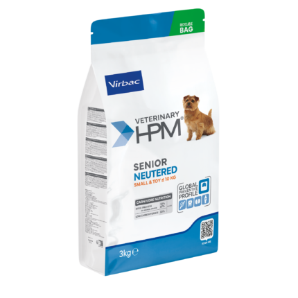 VIRBAC HPM SENIOR NEUTERED DOG SMALL & TOY x 3 KG - Alimento Mascotas