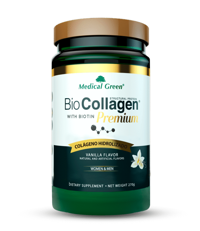 MEDICAL GREEN BIOCOLLAGEN PREMIUM con Biotina Salud de la Piel y Cabello - 270g - Imagen 1