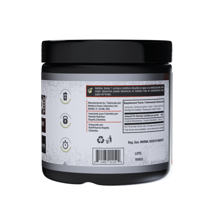 CREATINE TIME - Creatina Monohidratada x 150 grs - 50 Servicios VITANAS - Imagen 2