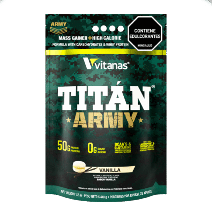 TITAN ARMY - Proteina Hipercalorica x 12 lbs Vainilla VITANAS