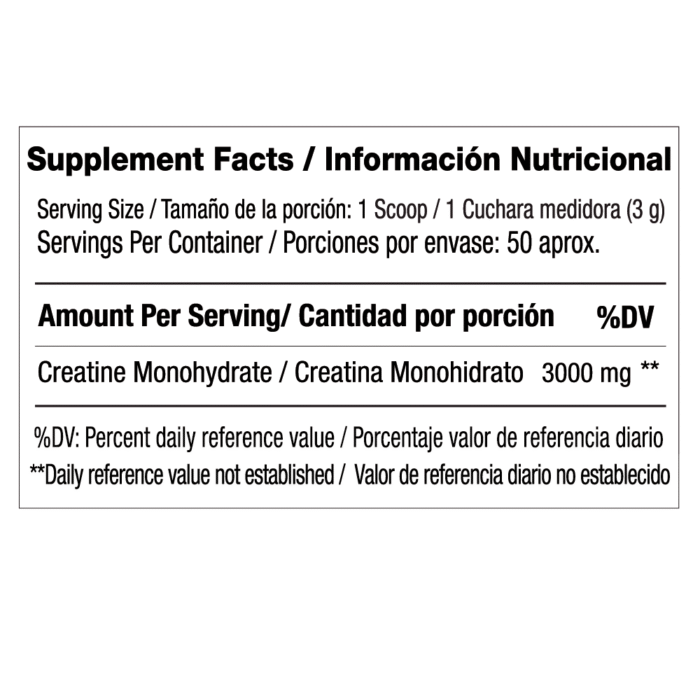 CREATINE TIME - Creatina Monohidratada x 150 grs - 50 Servicios VITANAS - Imagen 3