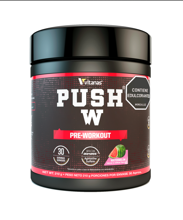 PUSH W x 30 Servicios Pre entrenamiento Sabor Sandia VITANAS NEWLAB NUTRITION - Imagen 1