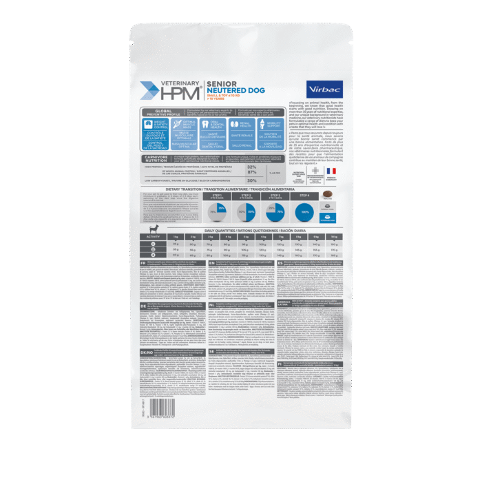 VIRBAC HPM SENIOR NEUTERED DOG SMALL & TOY X 1.5 KG ALIMENTO MASCOTAS, VETERINARIA - Imagen 2