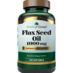 MEDICAL GREEN FLAXSEED OIL Aceite de Semillas de Lino Apoyo Cardiovascular y Salud General - 100 Capsulas
