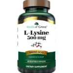 MEDICAL GREEN L-LYSINE 500mg Capsulas Aminoacido Esencial para Fortalecer el Sistema Inmunologico - 60 Tabletas