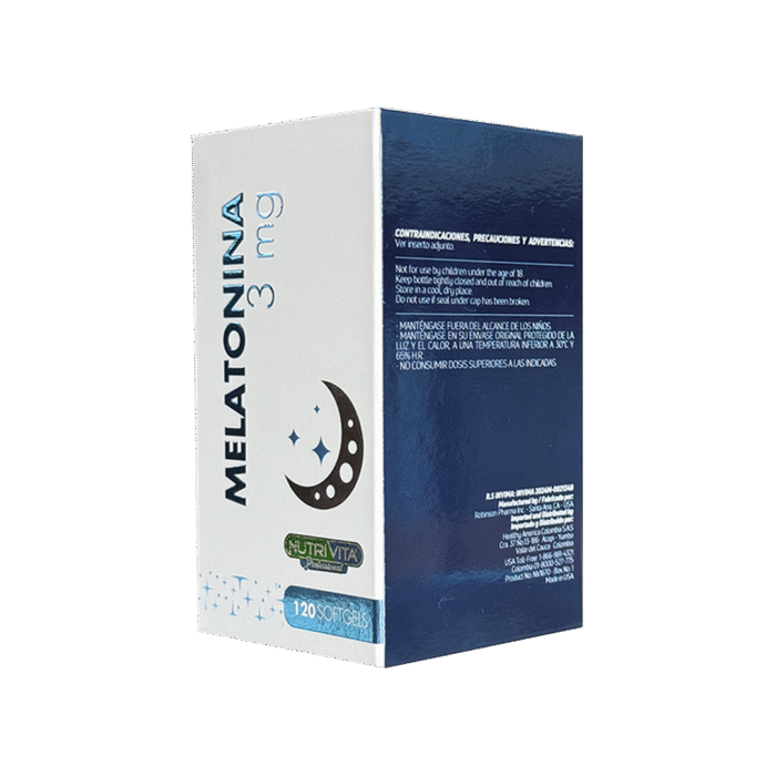 MELATONINA 3 mg (Envase x 120 Softgels) NUTRIVITA - Imagen 2
