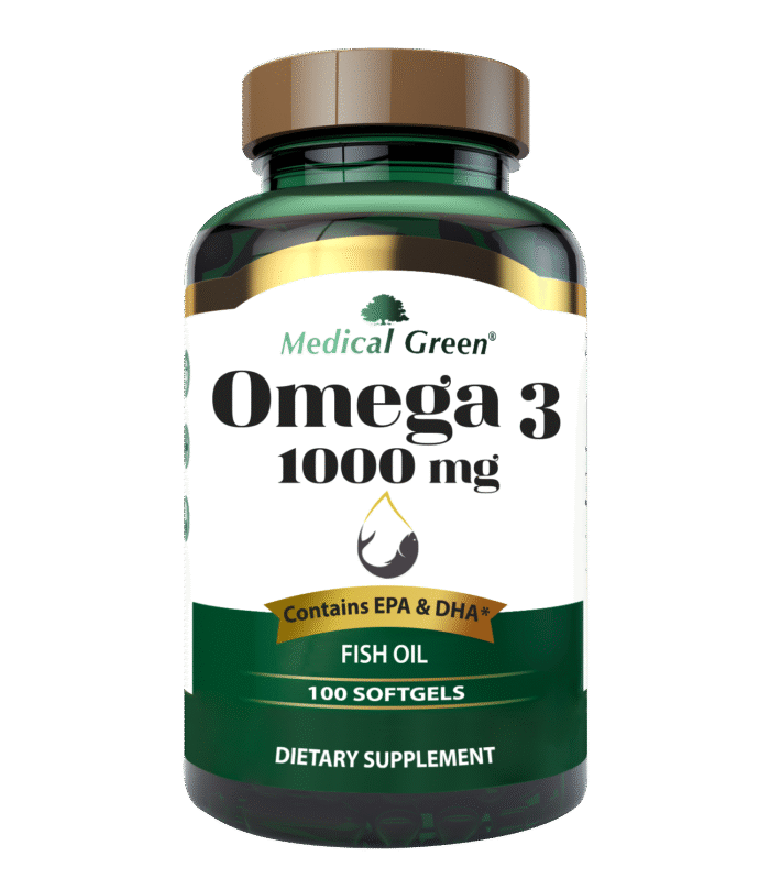 MEDICAL GREEN OMEGA 3 1000mg EPA y DHA para Salud Ocular y Cardiovascular - 100 Capsulas - Imagen 1