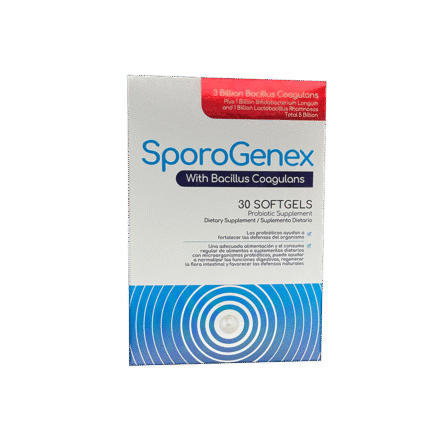 BIENESTAR Y NUTRICION SPOROGENEX WITH BACILLUS COAGULANS (Caja x 30 cap) HEALTHY AMERICA HEALTHY AMERICA