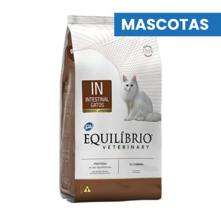 EQUILIBRIO Alimento Veterinario IN Intestinal Felino - Proteina Hidrolizada y Glutamina - Digestion y Recuperacion Intestinal - 2kg - ADM