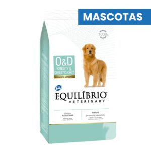 MASCOTAS EQUILIBRIO Alimento Veterinario Obesity & Diabetic Adulto – Bajo en Calor?as, L-Carnitina y Cromo – Control de Peso y Glucosa – 2kg – ADM ADM
