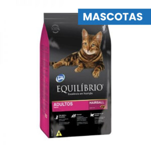 MASCOTAS EQUILIBRIO Alimento para Gatos Adultos – Prevencion Bolas de Pelo y Salud Urinaria – Optima Digestion – 1.5kg – ADM ADM