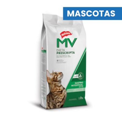 MASCOTAS MV Gatos Gastrointestinal – Dieta Prescripta para Gatos con Enfermedades Gastrointestinales – 2kg – HOLLIDAY ALIMENTOS VET