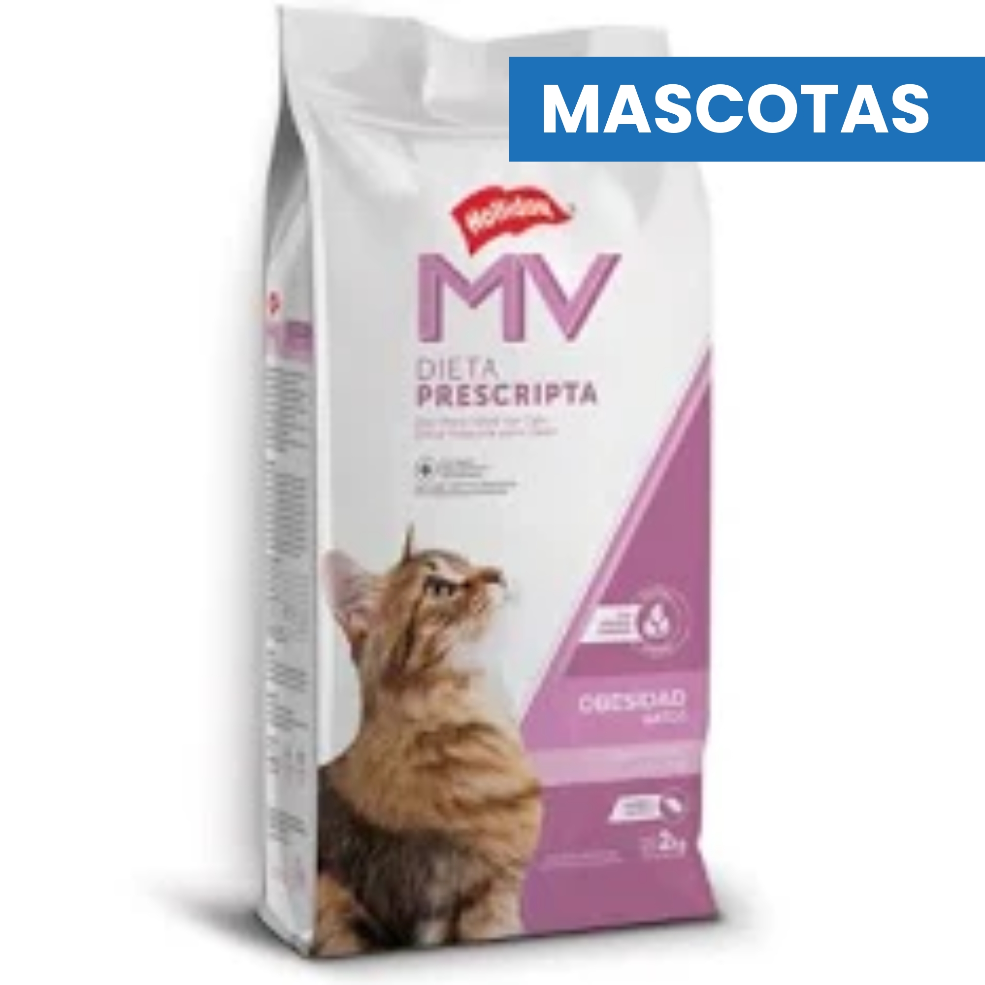 MASCOTAS MV Alimento Gatos Low Fat Control – Dieta Prescripta para Obesos o con Tendencia al Sobrepeso – 2 kg – HOLLIDAY ALIMENTOS VET