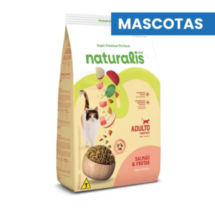 MASCOTAS NATURALIS Adulto Castrado Salmon Y Fruta – Alimento para Gatos con Proteinas Seleccionadas – Energia y Vitalidad – 1.5kg – ADM ADM