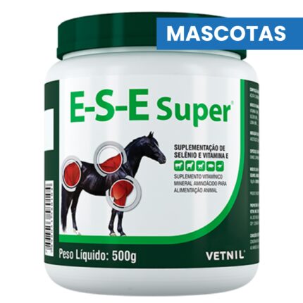 VETNIL E-S-E - Suplemento Nutricional para Equinos, Mulares, Asininos, Porcinos y Avestruces - 500g - Veterinario para Caballos