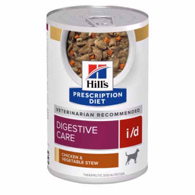 MASCOTAS HILL’S Prescription Diet – PACK x 6 – I/D Estofado Humedo de Pollo y Vegetales – Cuidado Digestivo – Facil Digestion y Rapida Recuperacion – 12.5OZ ALIMENTO EN LATA VET