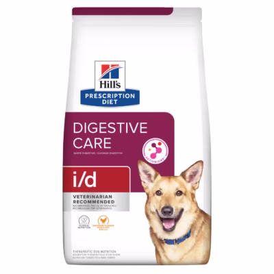 MASCOTAS HILL’S Prescription Diet – I/D DIGESTIVE CARE – Alimento Seco para Perros – Cuidado Digestivo – Facil Digestion y Rápida Recuperacion – 3.85kg ALIMENTOS VET