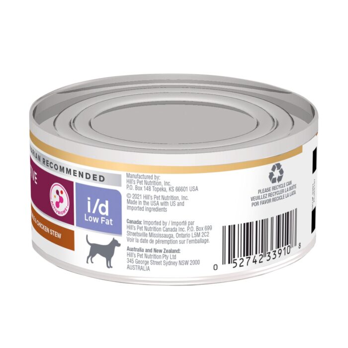 HILL'S Prescription Diet - PACK x 6 unidades - I/D Low Fat DIGESTIVE CARE - Estofado Humedo de Pollo y Vegetales - Cuidado Digestivo Bajo en Grasa, Mejora la Digestion y la Flora Intestinal - 5.5OZ - Imagen 2