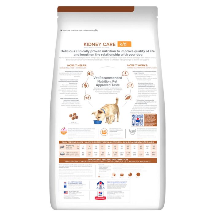 HILL'S Prescription Diet - K/D KIDNEY CARE - Alimento Seco para Perros - Apoyo Renal y Cardiovascular - 3.85kg - Imagen 2